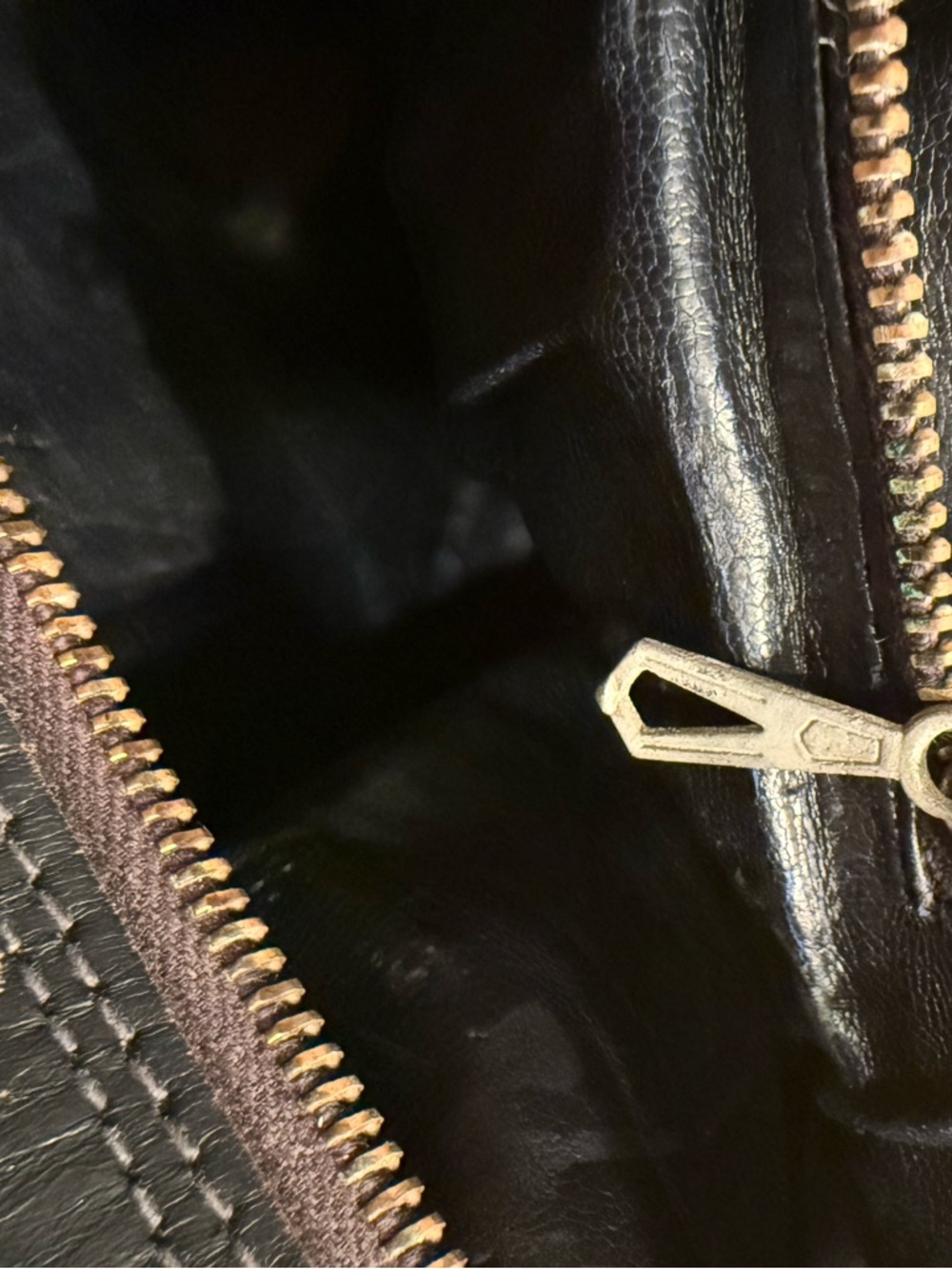 Celine Vintage Navy Leather Trim Monogram Satchel with Navy Blue Leather Lining - Picture 12 of 16